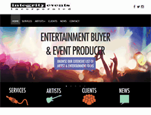 Tablet Screenshot of integrityevents.com